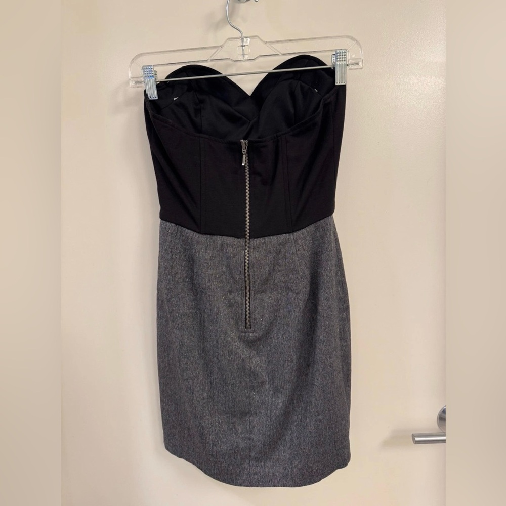 GUESS Sweetheart Strapless Dress M Black/Gray Sparkle Back Zipper Cocktail Dress - Picture 3 of 14